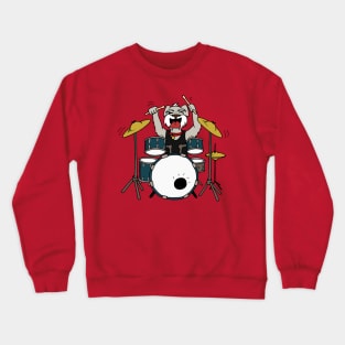 Drumming Schnauzer Dog Crewneck Sweatshirt